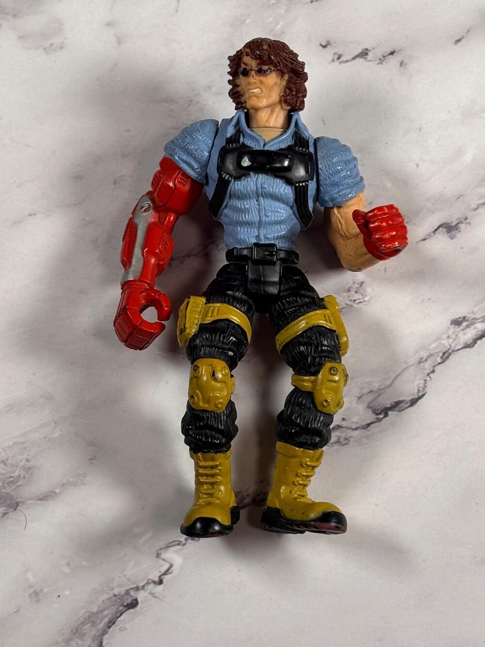 Bionic Commando Cyborg Robot 4.5" Loose Action Figure with Red Arm